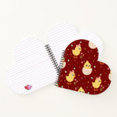 Cute Easter Chick with Pink Bow Seamless Pattern  Notitieboek (Binnen)