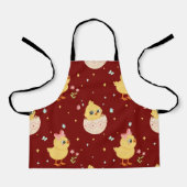 Cute Easter Chick with Pink Bow Seamless Pattern  Schort (Voorkant)