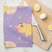 Cute Easter Chick with Pink Bow Seamless Pattern  Theedoek (Quarter Fold)