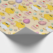 Cute Easter Chicken Pattern Cadeaupapier (Hoek)