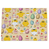 Cute Easter Chicken Pattern Groot Cadeauzakje (Voorkant)