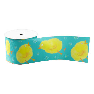 Cute Easter Chicken Pattern Grosgrain Lint