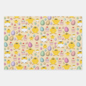 Cute Easter Chicken Pattern Inpakpapier Vel (Voorkant 2)