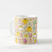 Cute Easter Chicken Pattern Koffiemok (Voorkant links)