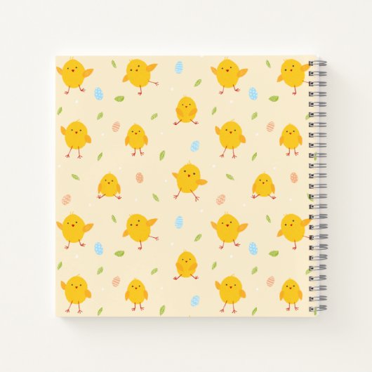 Cute Easter Chicken Pattern Notitieboek (Achterkant)
