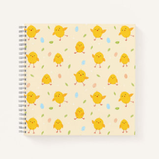 Cute Easter Chicken Pattern Notitieboek
