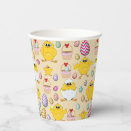 Cute Easter Chicken Pattern Papieren Bekers