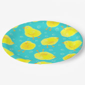 Cute Easter Chicken Pattern Papieren Bordje (Gekanteld)