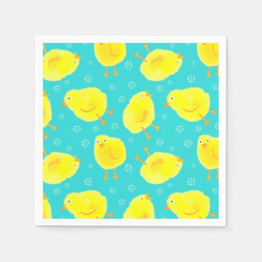 Cute Easter Chicken Pattern Servet (Voorkant)