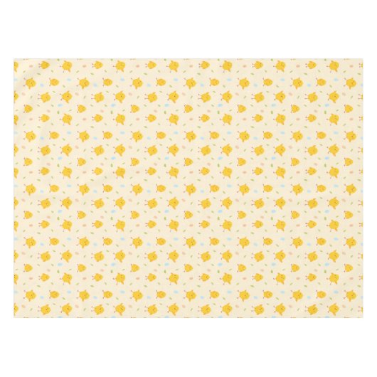 Cute Easter Chicken Pattern Tafelkleed (Voorkant (Horizontaal))