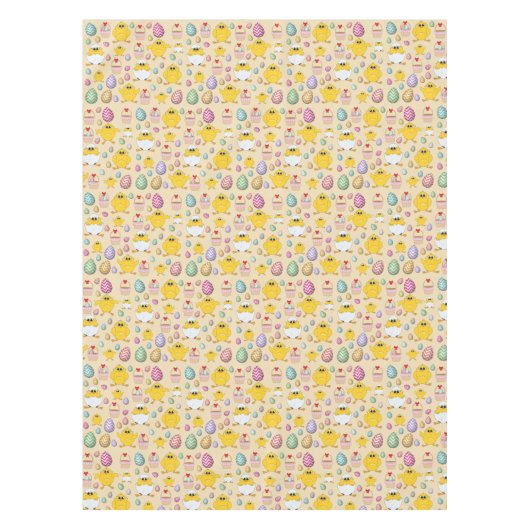 Cute Easter Chicken Pattern Tafelkleed (Voorkant)