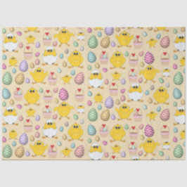 Cute Easter Chicken Pattern Tissuepapier