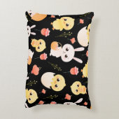 Cute Easter Chicks & Bunnies Seamless Pattern  Accent Kussen (Achterkant (Verticaal))