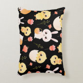 Cute Easter Chicks & Bunnies Seamless Pattern  Accent Kussen (Voorkant(Verticaal))