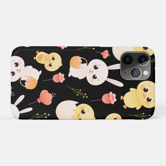 Cute Easter Chicks & Bunnies Seamless Pattern  Case-Mate iPhone Case (Achterkant (horizontaal))