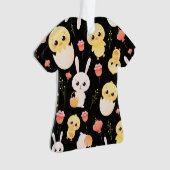 Cute Easter Chicks & Bunnies Seamless Pattern  Orn Ornament (voorkant)