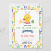 Cute easter Chicparty Calls-uitnodiging Kaart (Voorkant)