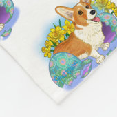 Cute Easter Corgi Fleece Deken (Hoek)