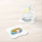 Cute Easter Corgi Kartonnen Onderzetters (Insitu)