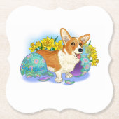 Cute Easter Corgi Kartonnen Onderzetters (Voorkant)