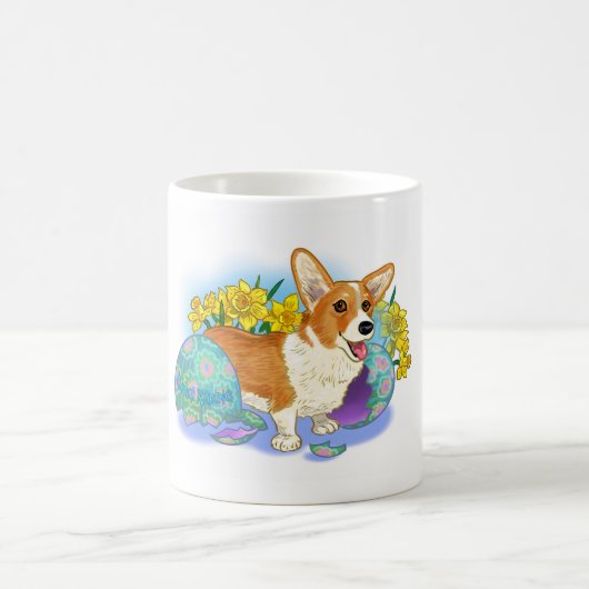 Cute Easter Corgi Koffiemok (Center)