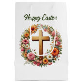 Cute Easter Cross customizable Medium Cadeauzakje (Achterkant)