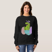 Cute Easter Dinosaur T Rex Bunny Easter Day Toddle Trui (Voorkant volledig)