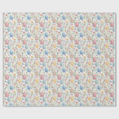 Cute Easter Egg and Spring Bunny Illustration Cadeaupapier (Vlak)