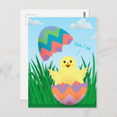 Cute Easter Egg Chick Hatch Briefkaart (Voorkant / Achterkant)