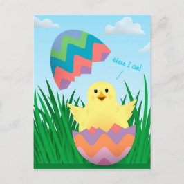 Cute Easter Egg Chick Hatch Briefkaart