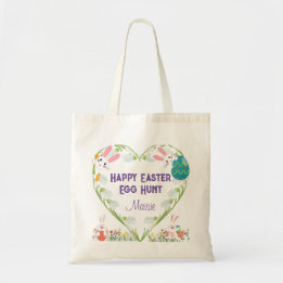 Cute Easter Egg Hunt Bag | Bunnies | Snowdruppels Tote Bag