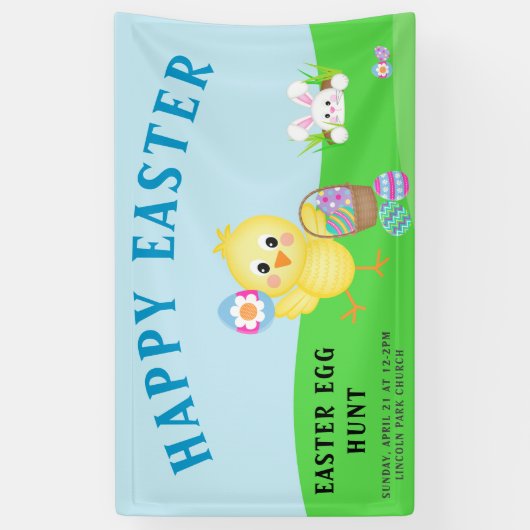 Cute Easter Egg Hunt Banner (Verticaal)