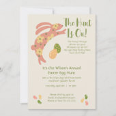 Cute Easter Egg Hunt Invitation Kaart (Voorkant)