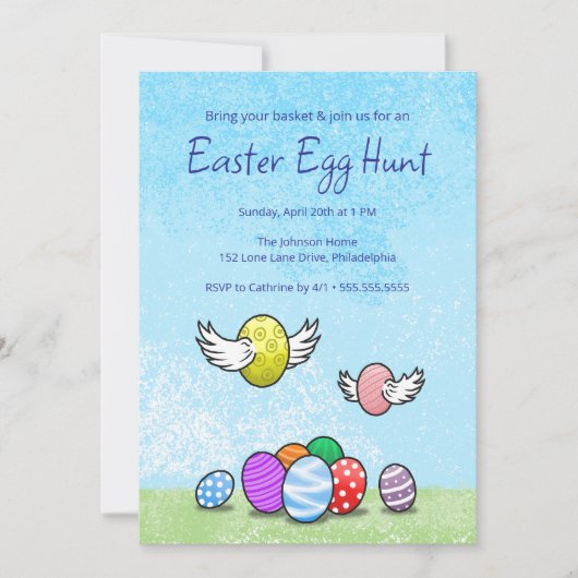Cute Easter Egg Hunt Kaart (Voorkant)