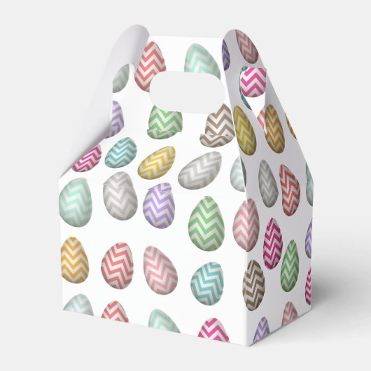 Cute Easter Egg Pattern Pastel Colors Bedankdoosjes (Achterkant)