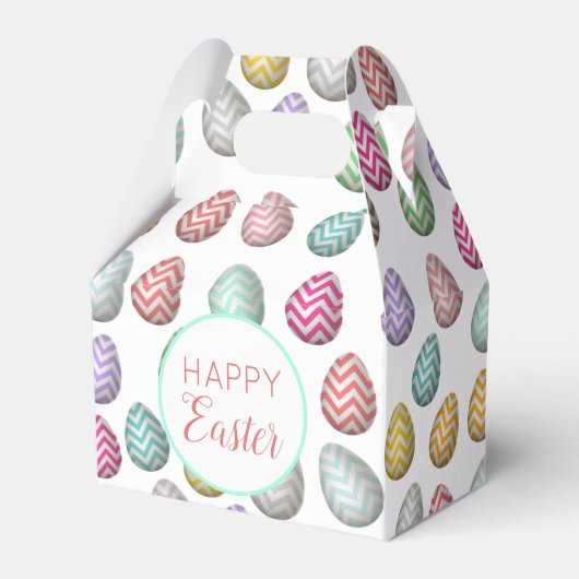 Cute Easter Egg Pattern Pastel Colors Bedankdoosjes (Voorkant Zijde)