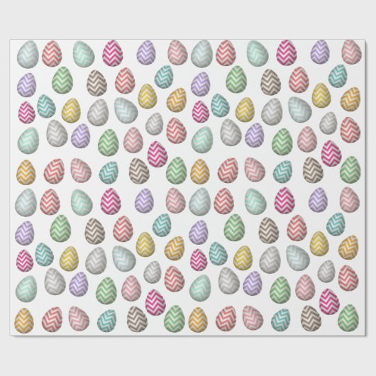 Cute Easter Egg Pattern Pastel Colors Cadeaupapier (Vlak)