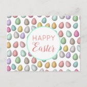 Cute Easter Egg Pattern Pastel Colors Feestdagenkaart (Voorkant)