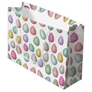 Cute Easter Egg Pattern Pastel Colors Groot Cadeauzakje
