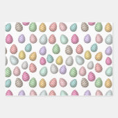 Cute Easter Egg Pattern Pastel Colors Inpakpapier Vel (Voorkant 3)