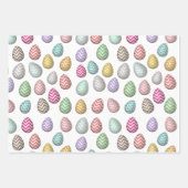 Cute Easter Egg Pattern Pastel Colors Inpakpapier Vel (Voorkant 2)