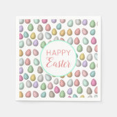 Cute Easter Egg Pattern Pastel Colors Servet (Voorkant)