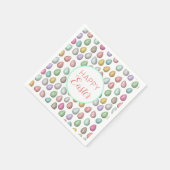 Cute Easter Egg Pattern Pastel Colors Servet (Hoek)