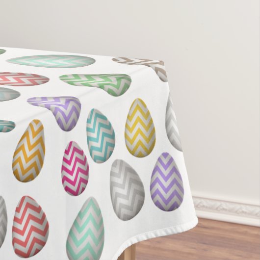 Cute Easter Egg Pattern Pastel Colors Tafelkleed (Voorbeeld)