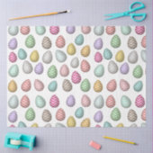 Cute Easter Egg Pattern Pastel Colors Tissuepapier (Craft)