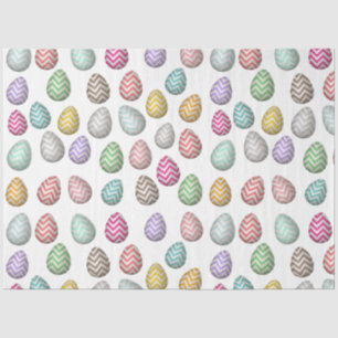 Cute Easter Egg Pattern Pastel Colors Tissuepapier