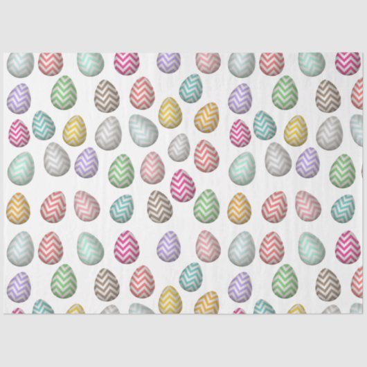 Cute Easter Egg Pattern Pastel Colors Tissuepapier (Voorkant)