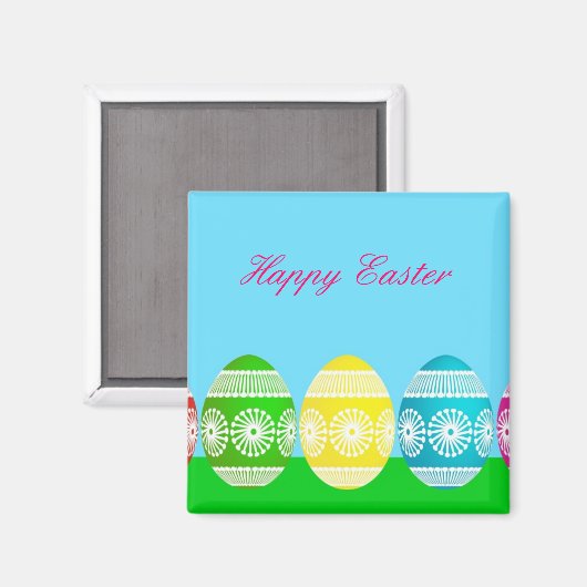 Cute Easter-eipoeder blue sky magnet (Voorkant / Achterkant)