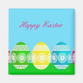 Cute Easter-eipoeder blue sky magnet (Voorkant)