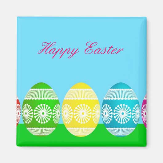 Cute Easter-eipoeder blue sky magnet (Voorkant)